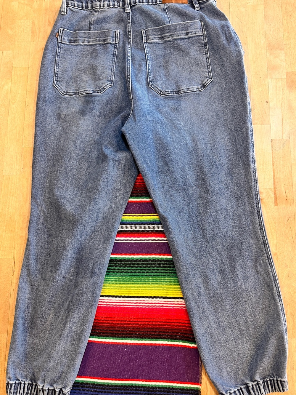 Judy Blue Light Wash Drawstring Boyfriend Jeans - Picture 9 of 9